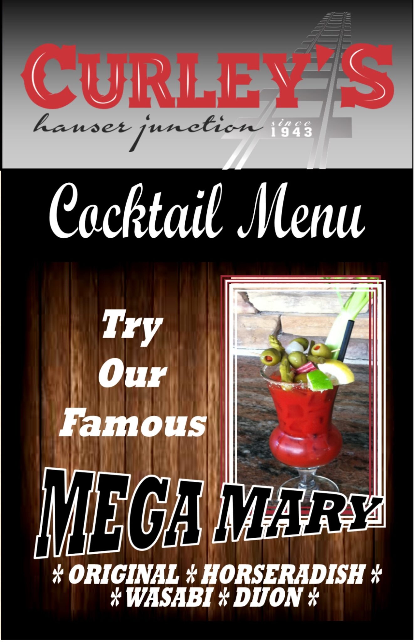 Cocktail Menu | Curley's bar in Post Falls, Idaho