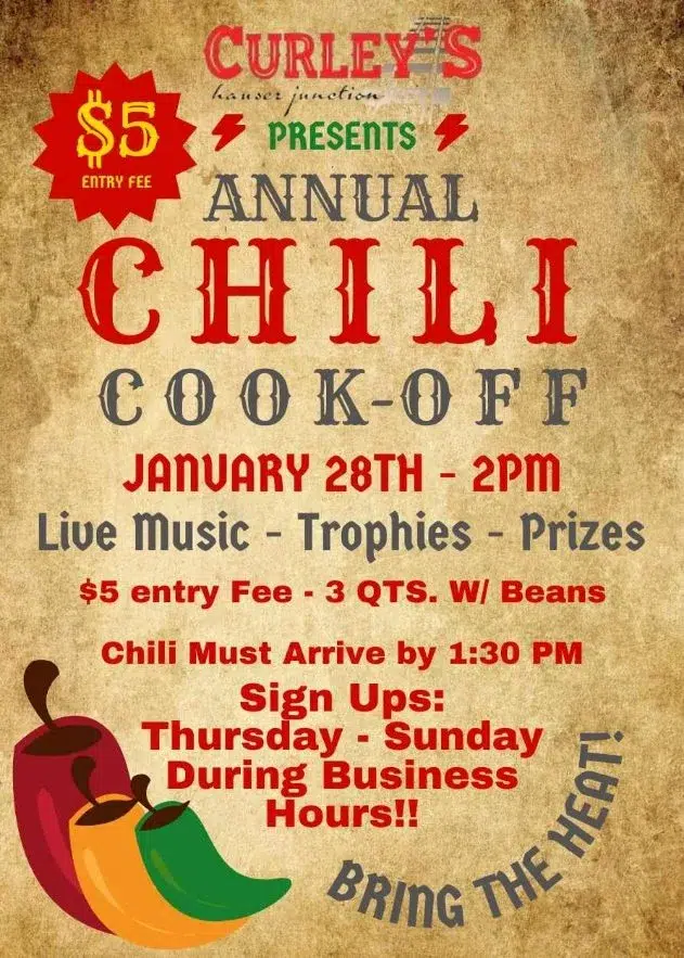 Curley's Chili Cook-Off Flyer